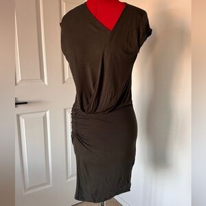 All Saints olive green Elegant Dark Brown Mini Dress size 2